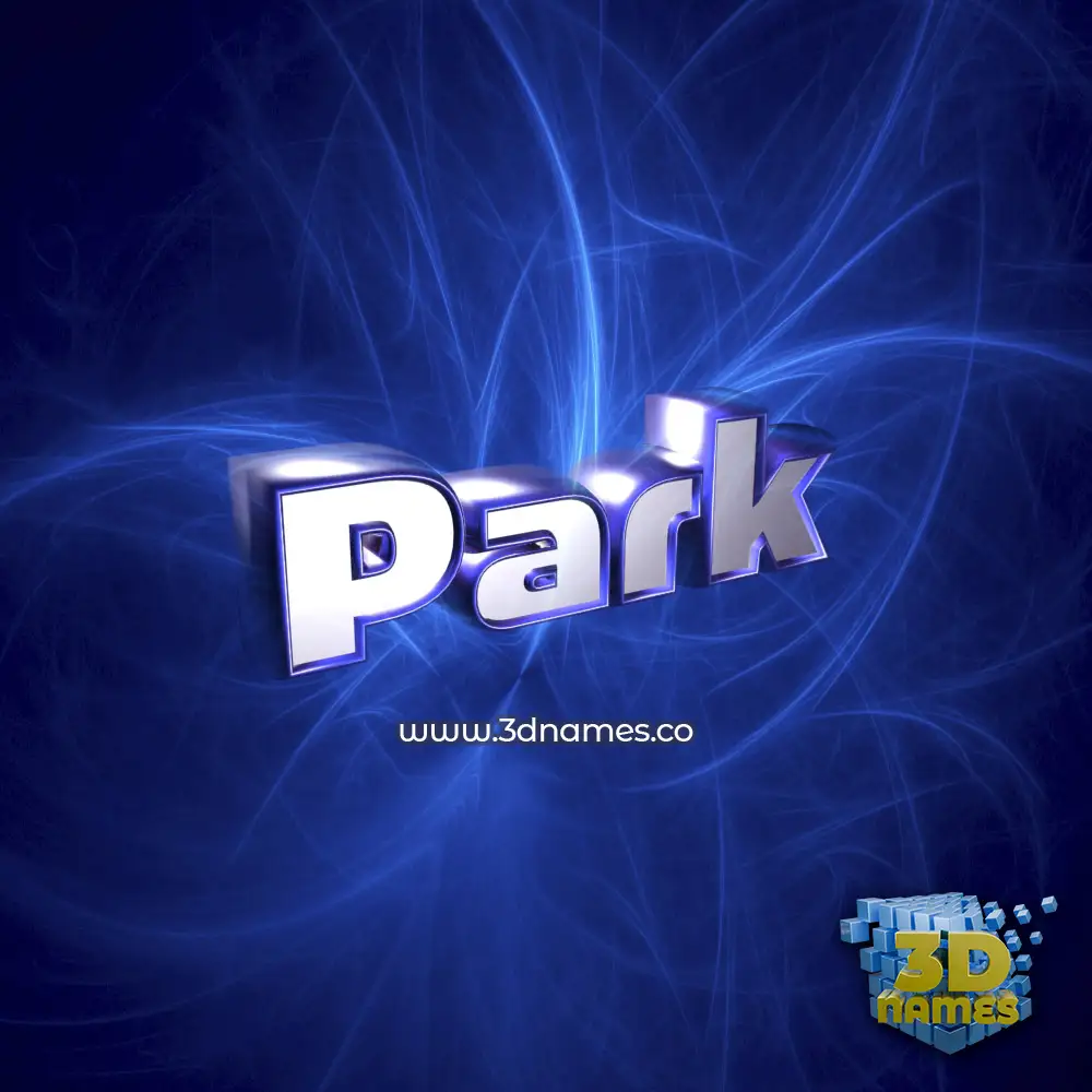park in Plasma style - 3D name wallpaper