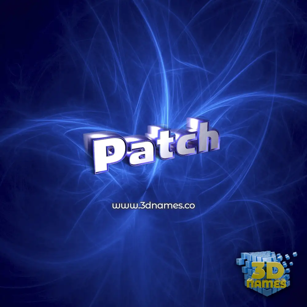 patch in Plasma style - 3D name wallpaper