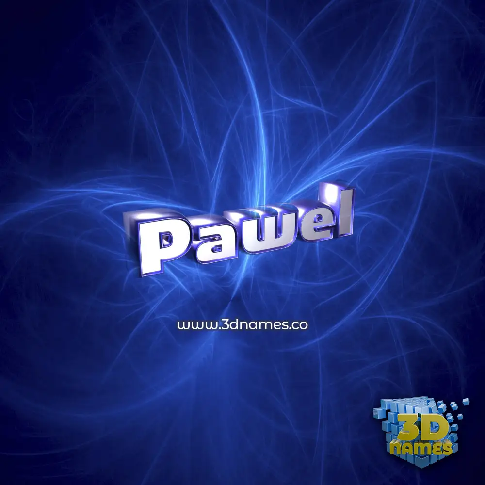 pawel in Plasma style - 3D name wallpaper
