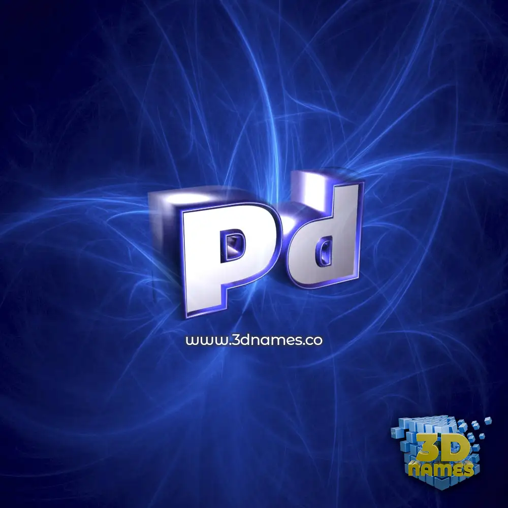 pd in Plasma style - 3D name wallpaper