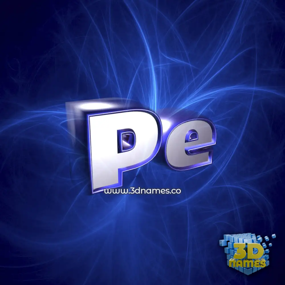 pe in Plasma style - 3D name wallpaper