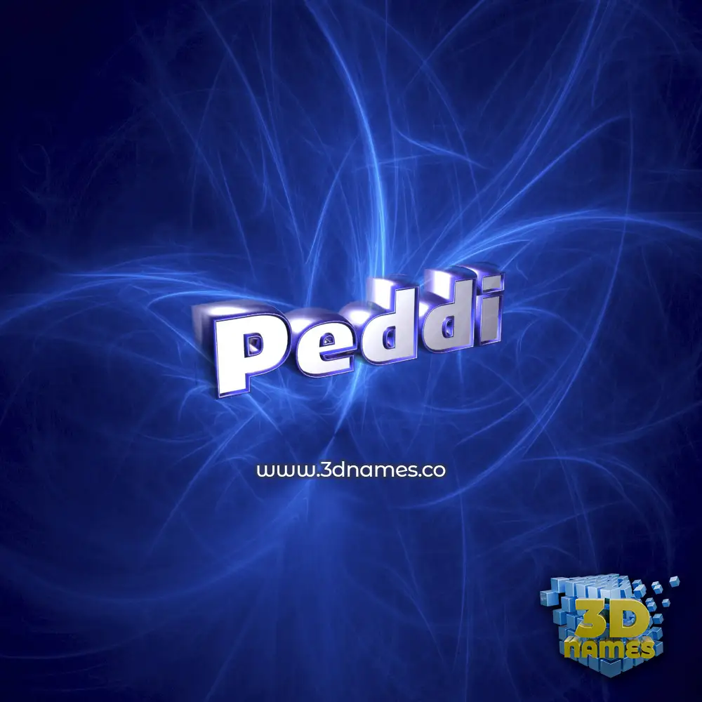 peddi in Plasma style - 3D name wallpaper