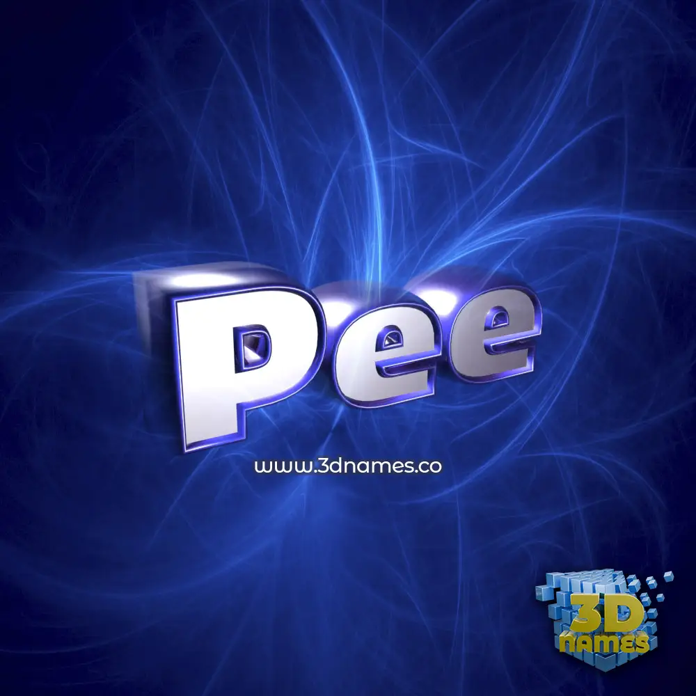pee in Plasma style - 3D name wallpaper