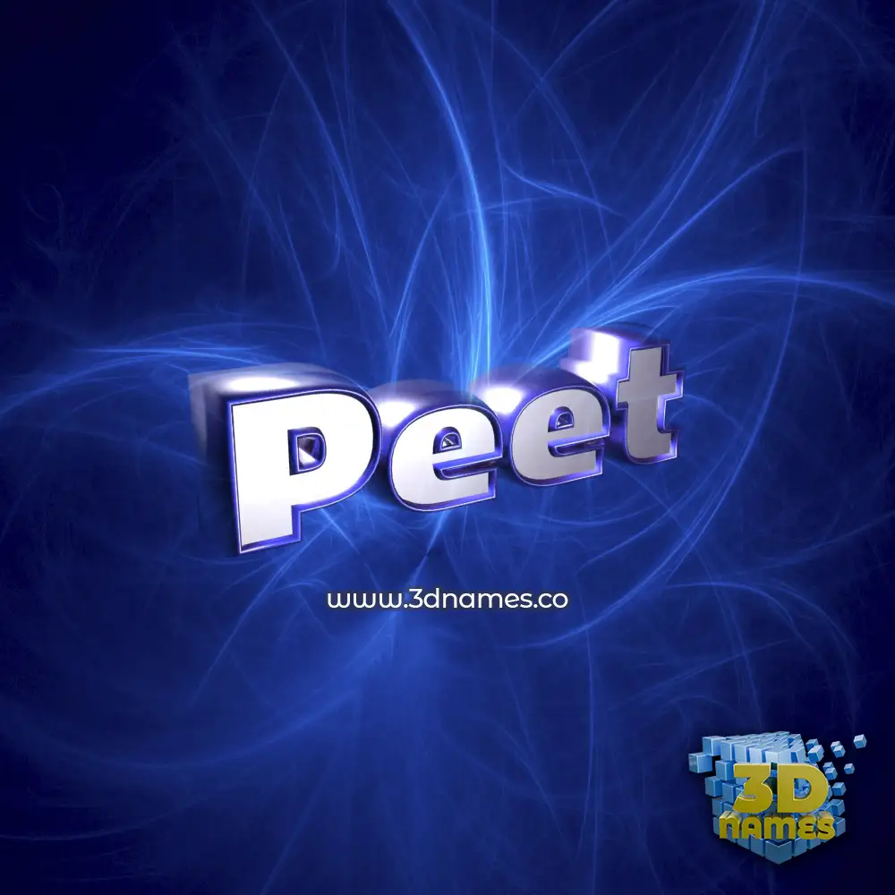 peet in Plasma style - 3D name wallpaper