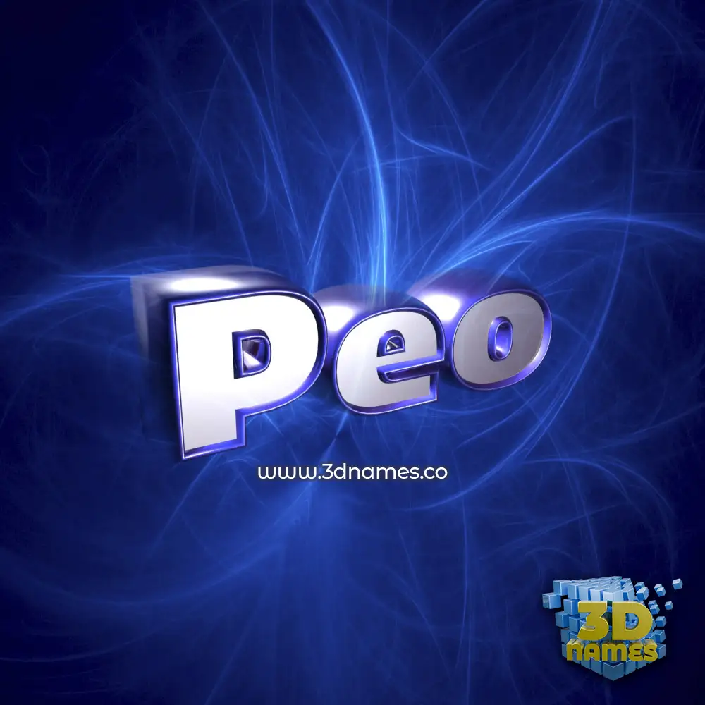 peo in Plasma style - 3D name wallpaper