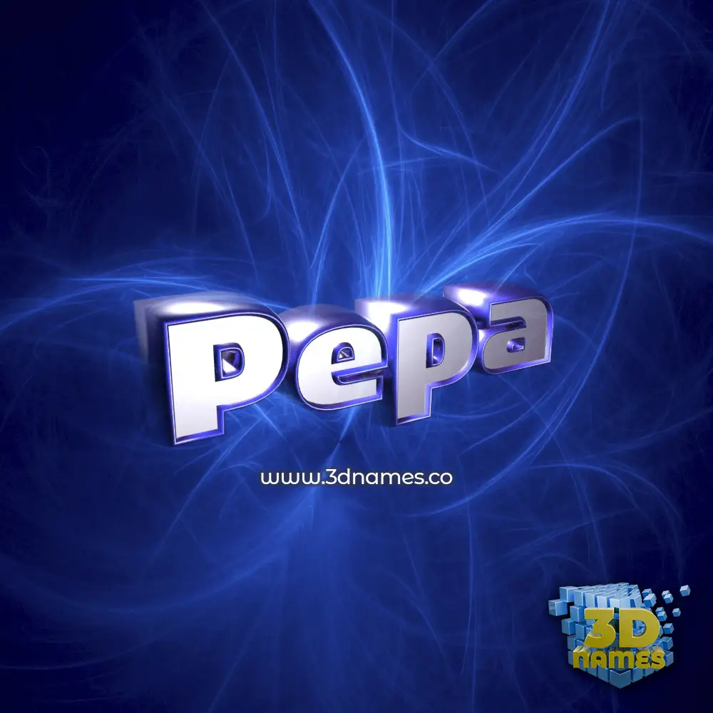 pepa in Plasma style - 3D name wallpaper