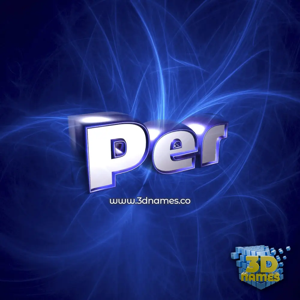 per in Plasma style - 3D name wallpaper