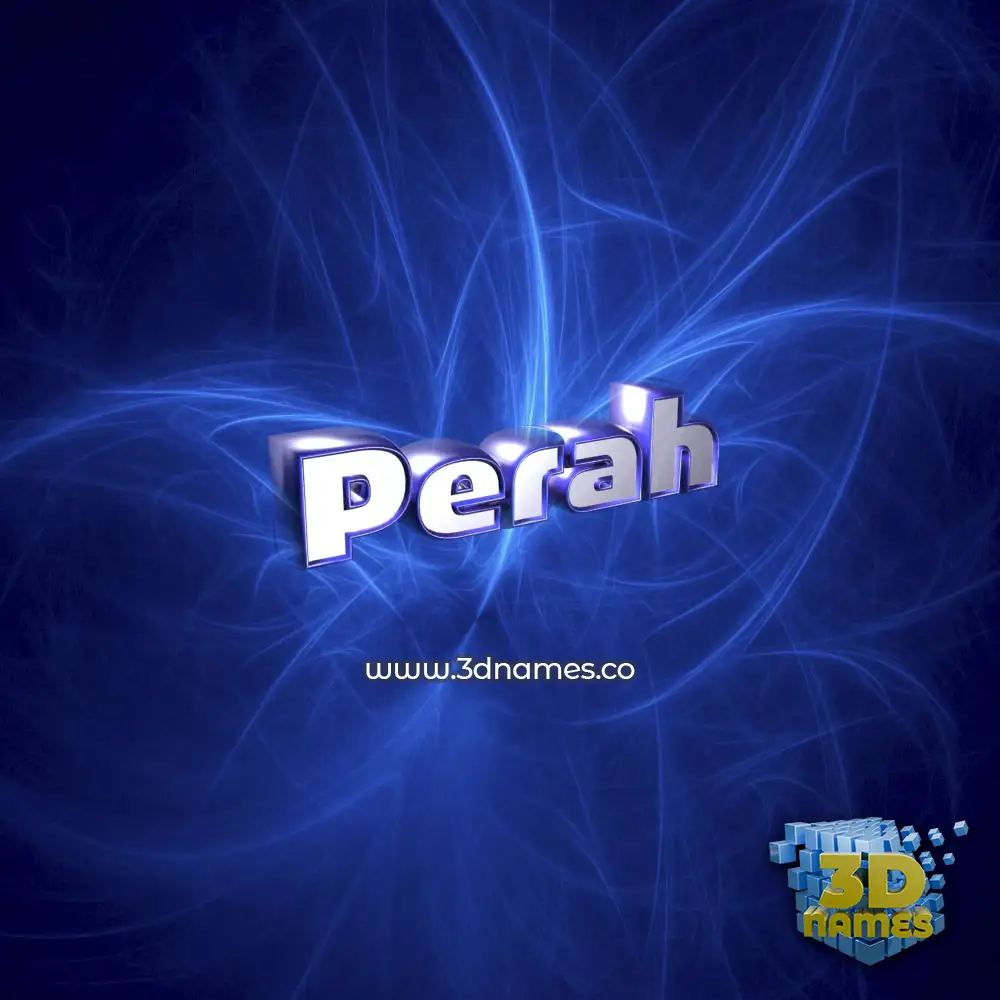perah in Plasma style - 3D name wallpaper