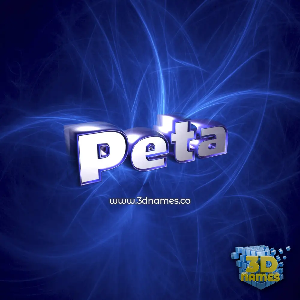 peta in Plasma style - 3D name wallpaper