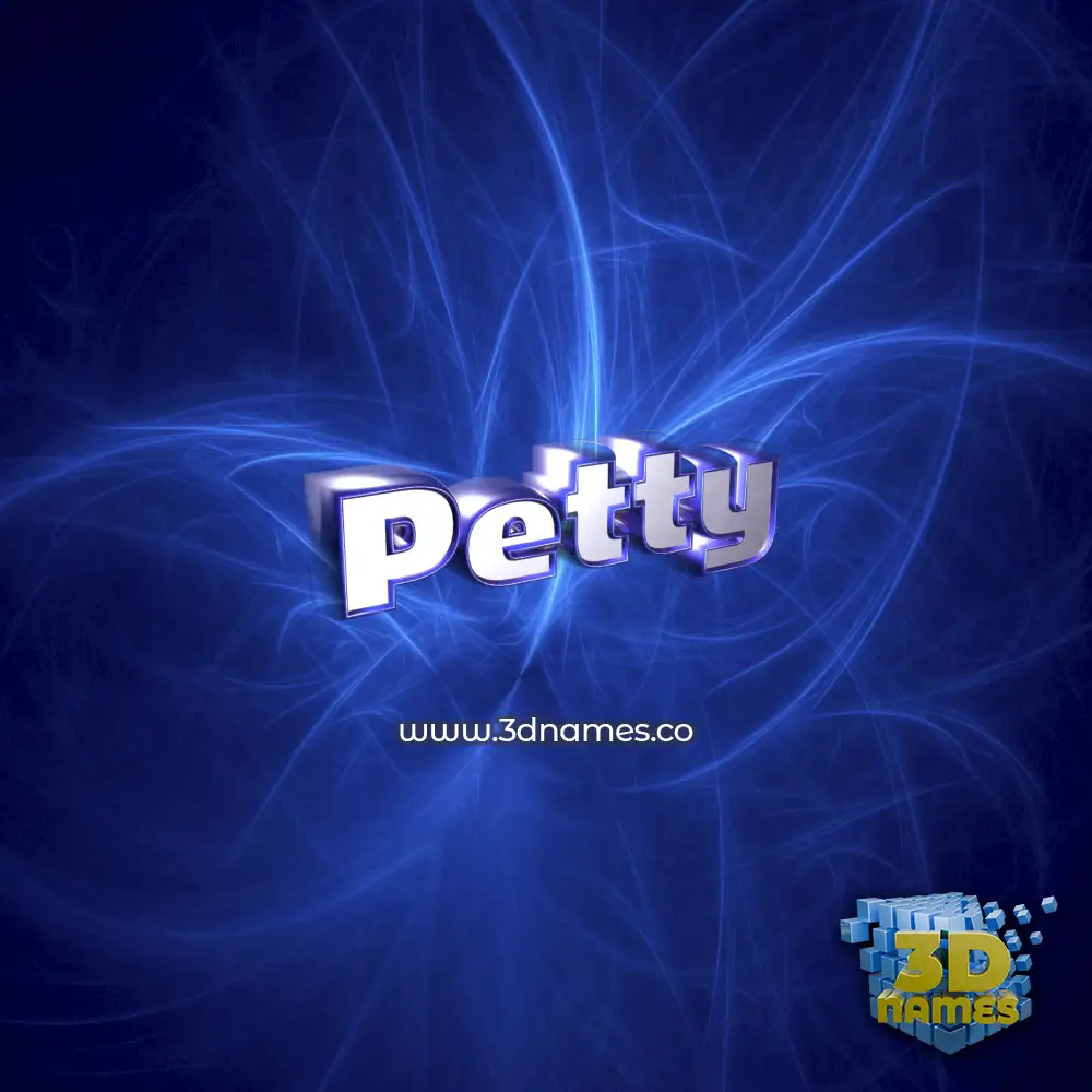 petty in Plasma style - 3D name wallpaper