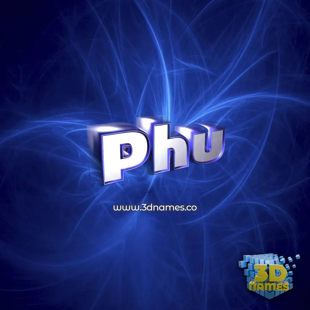 phu in Plasma style - 3D name wallpaper