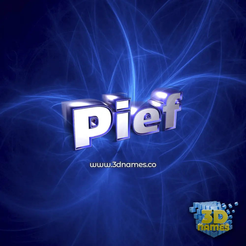 pief in Plasma style - 3D name wallpaper