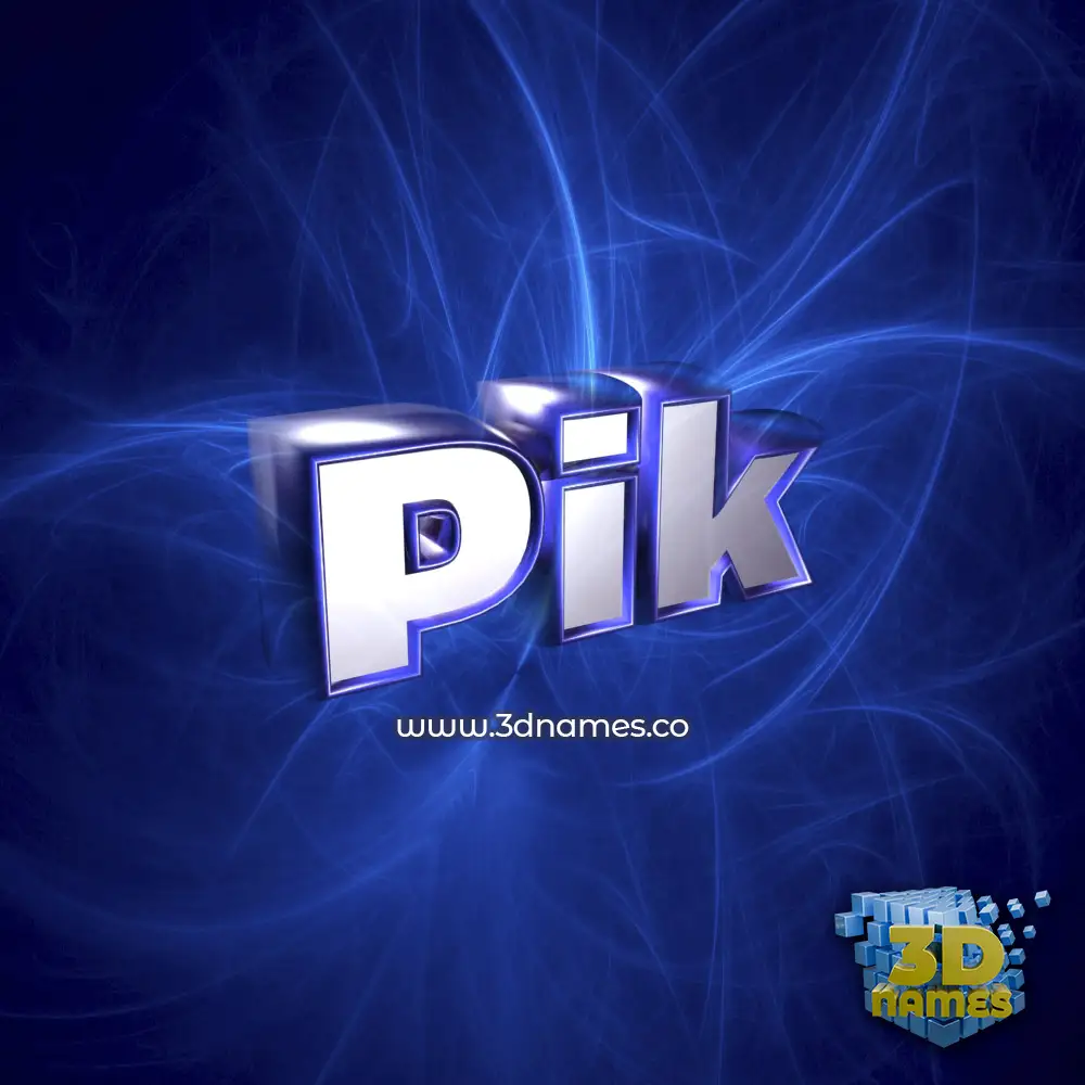 pik in Plasma style - 3D name wallpaper