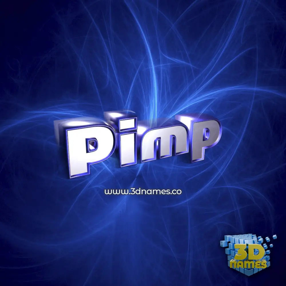 pimp in Plasma style - 3D name wallpaper