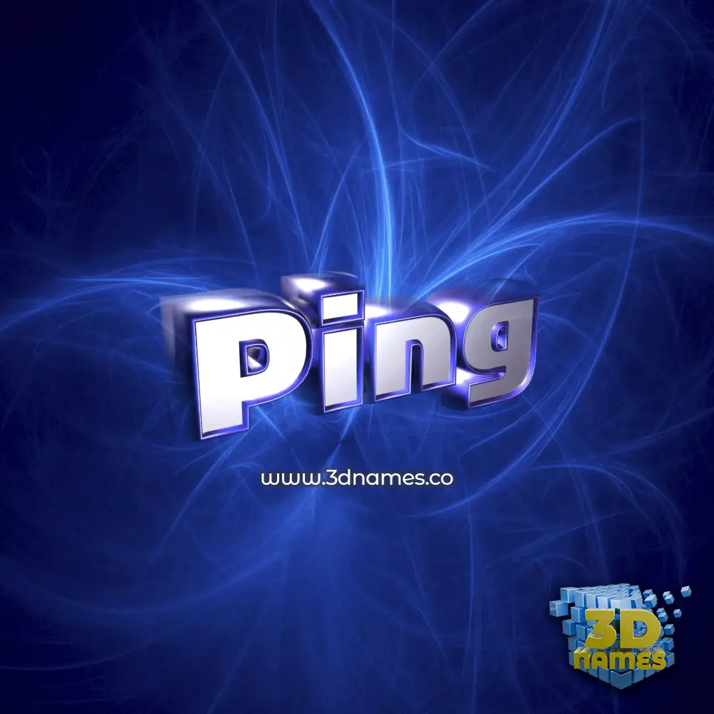 ping in Plasma style - 3D name wallpaper