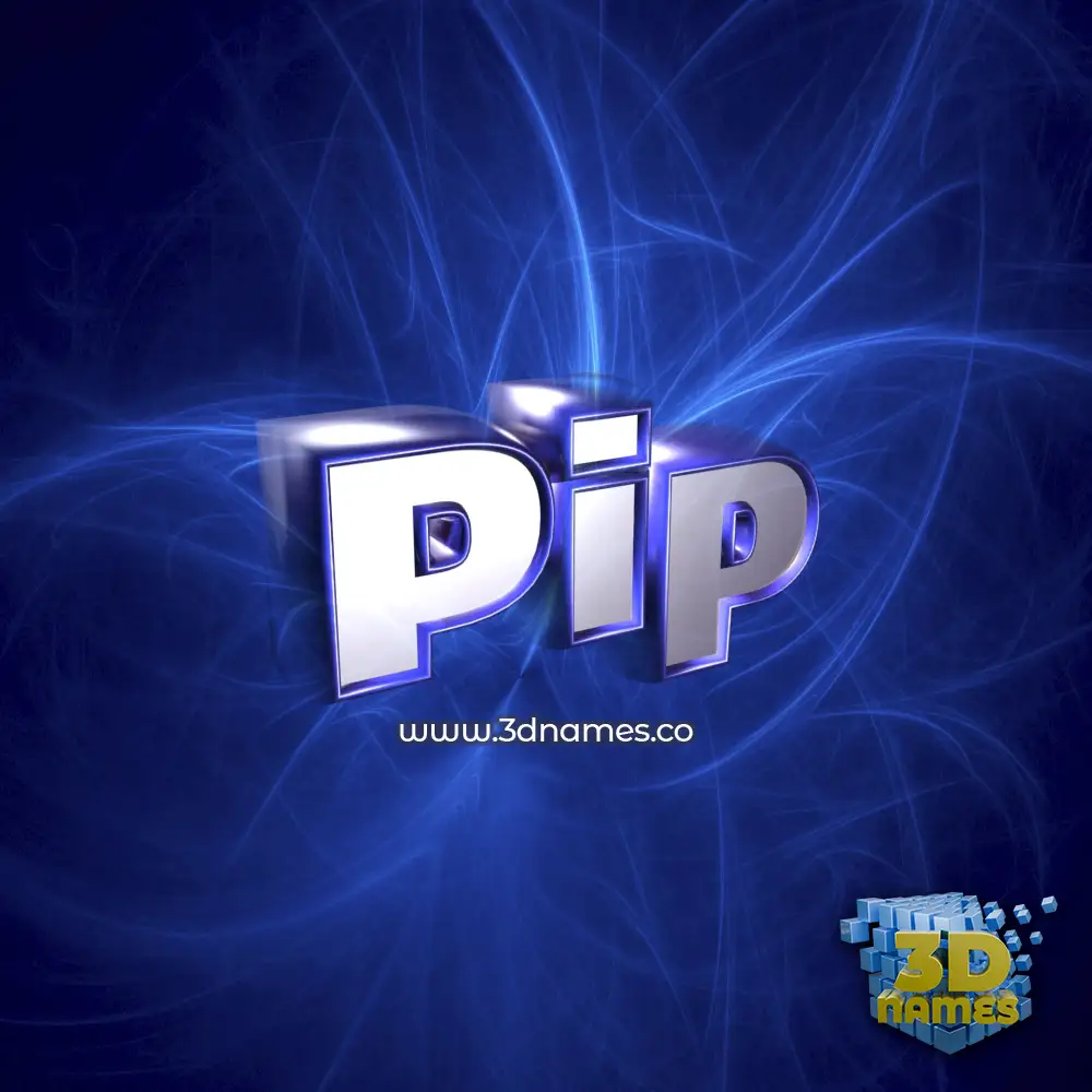 pip in Plasma style - 3D name wallpaper