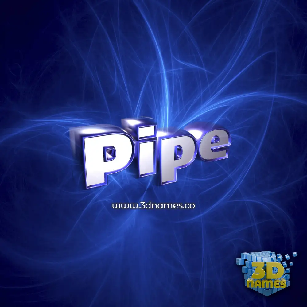 pipe in Plasma style - 3D name wallpaper