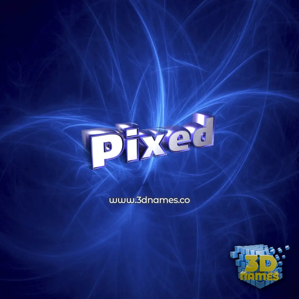 pixed in Plasma style - 3D name wallpaper