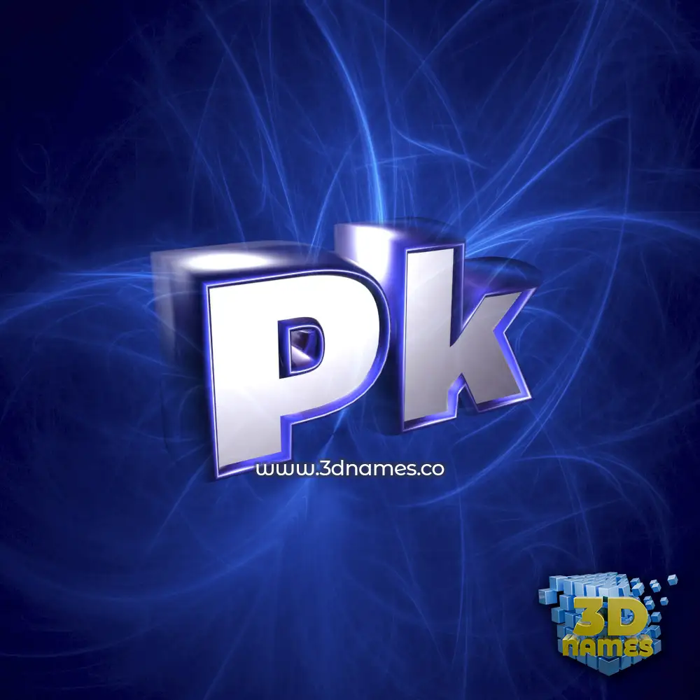 pk in Plasma style - 3D name wallpaper