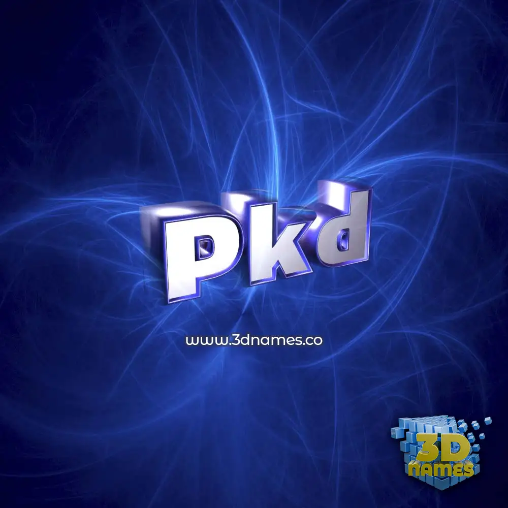 pkd in Plasma style - 3D name wallpaper
