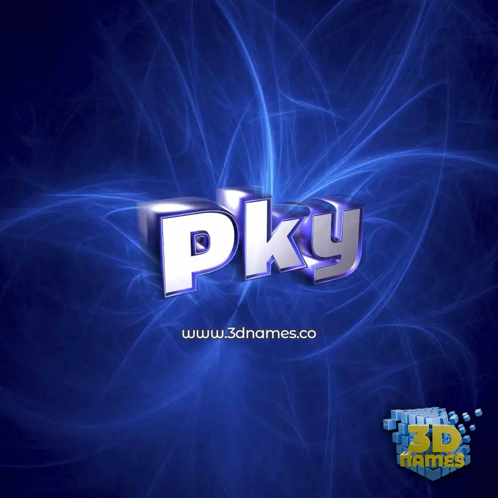 pky in Plasma style - 3D name wallpaper