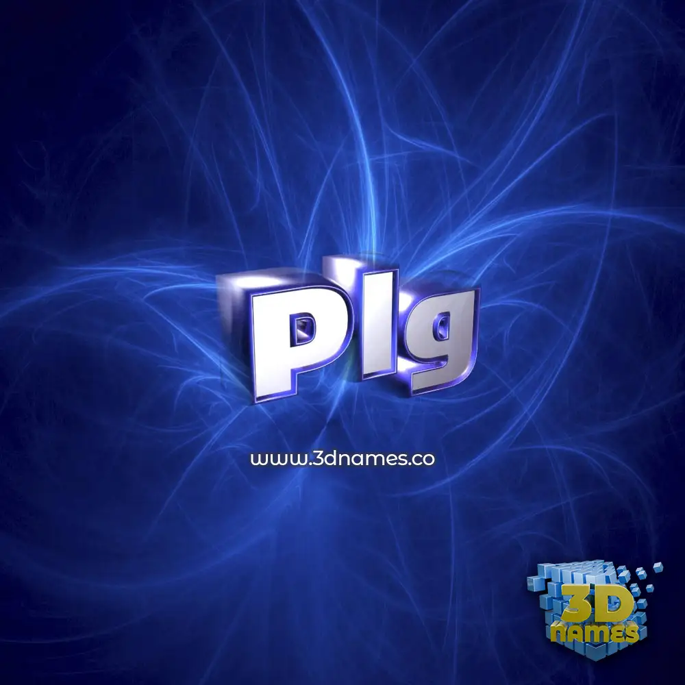 plg in Plasma style - 3D name wallpaper