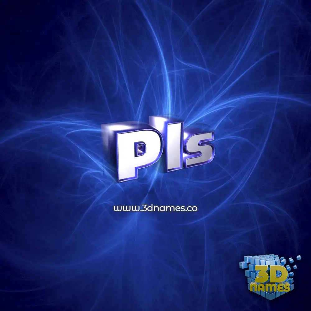 pls in Plasma style - 3D name wallpaper