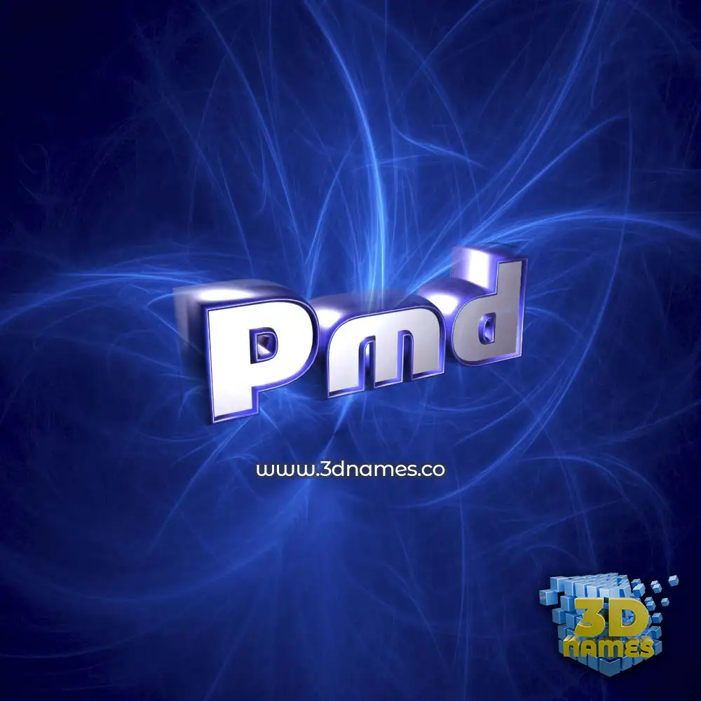 pmd in Plasma style - 3D name wallpaper