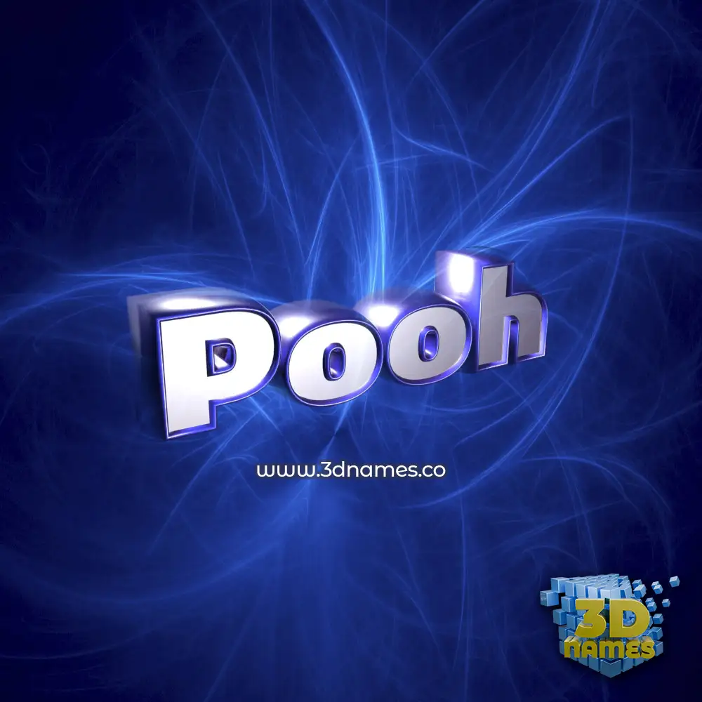 pooh in Plasma style - 3D name wallpaper