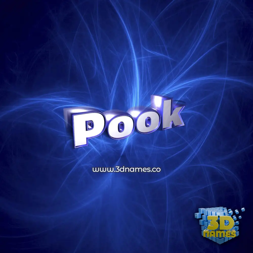 pook in Plasma style - 3D name wallpaper