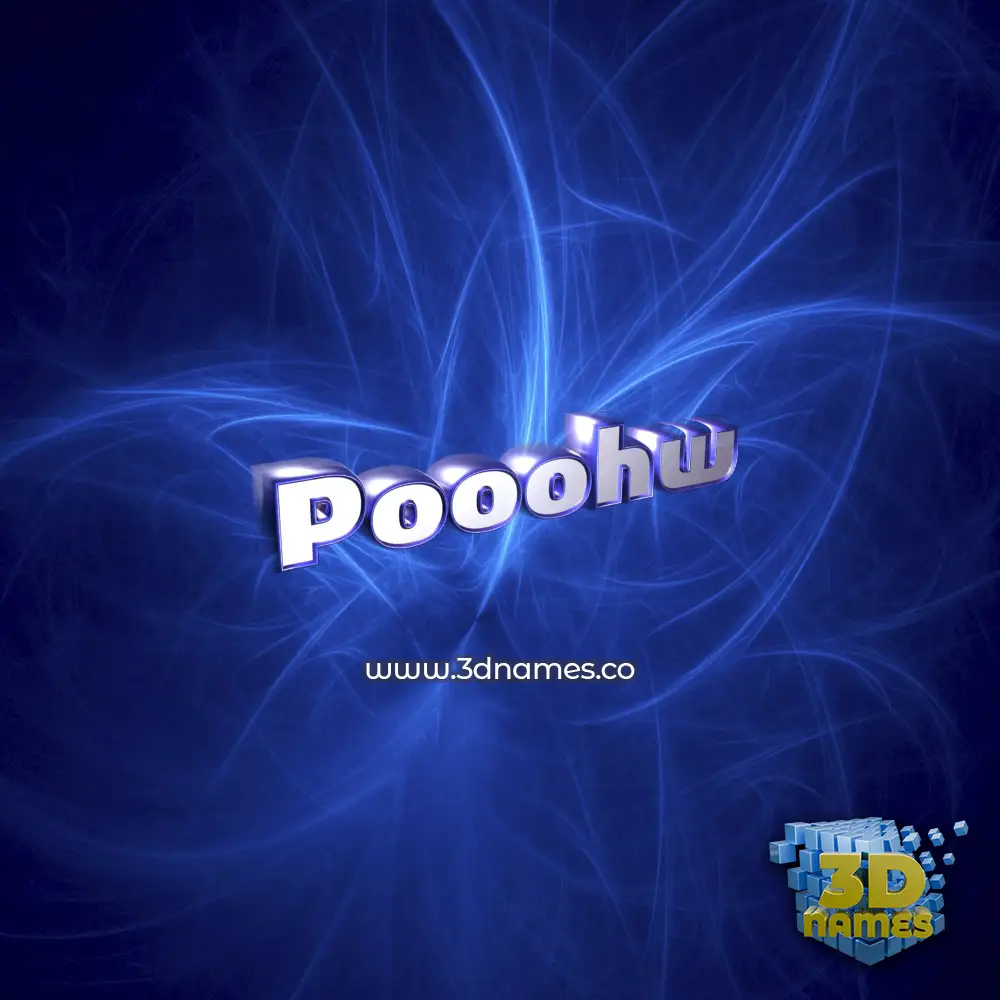 pooohw in Plasma style - 3D name wallpaper