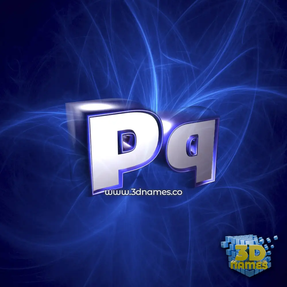 pq in Plasma style - 3D name wallpaper