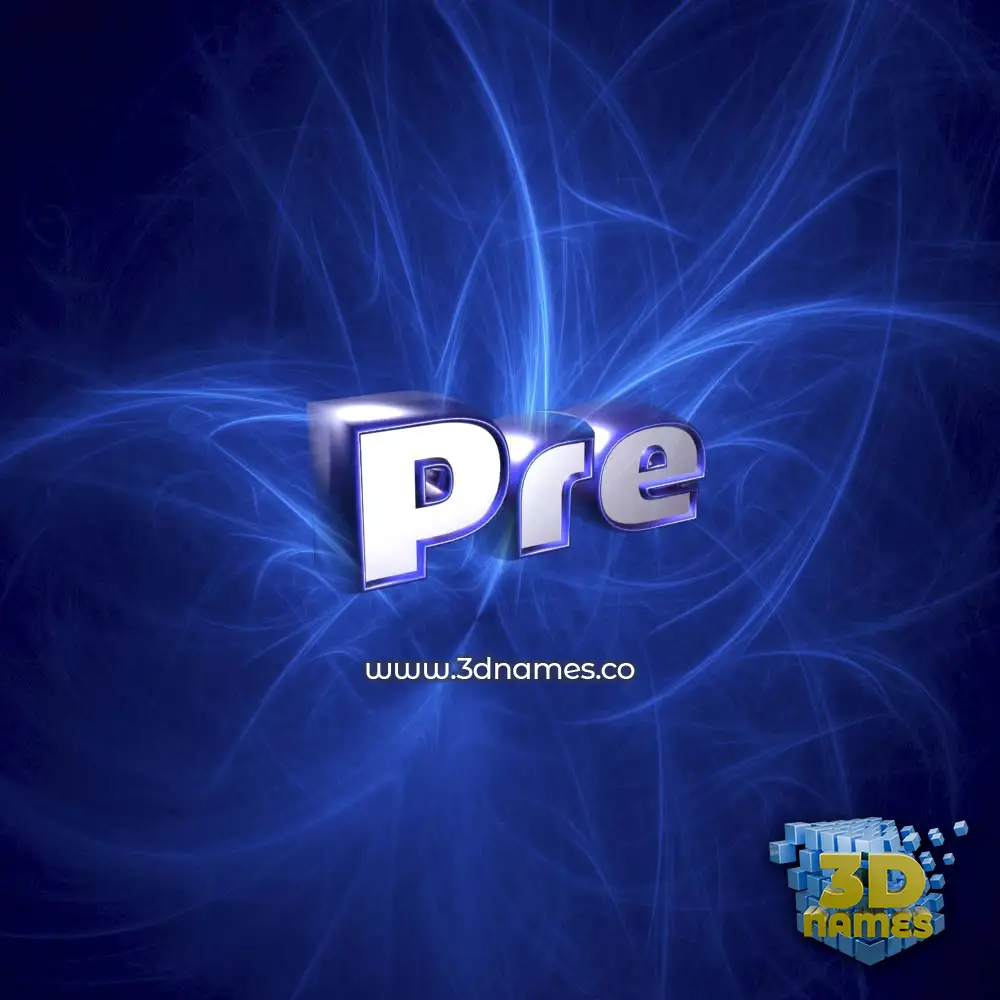 pre in Plasma style - 3D name wallpaper