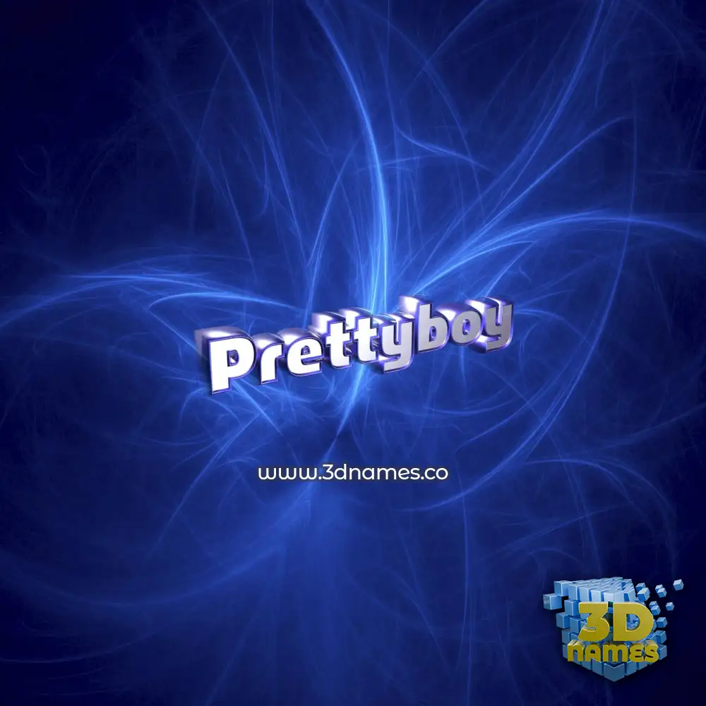 prettyboy in Plasma style - 3D name wallpaper