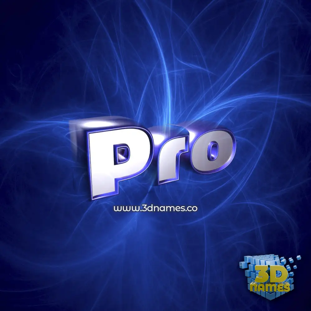 pro in Plasma style - 3D name wallpaper