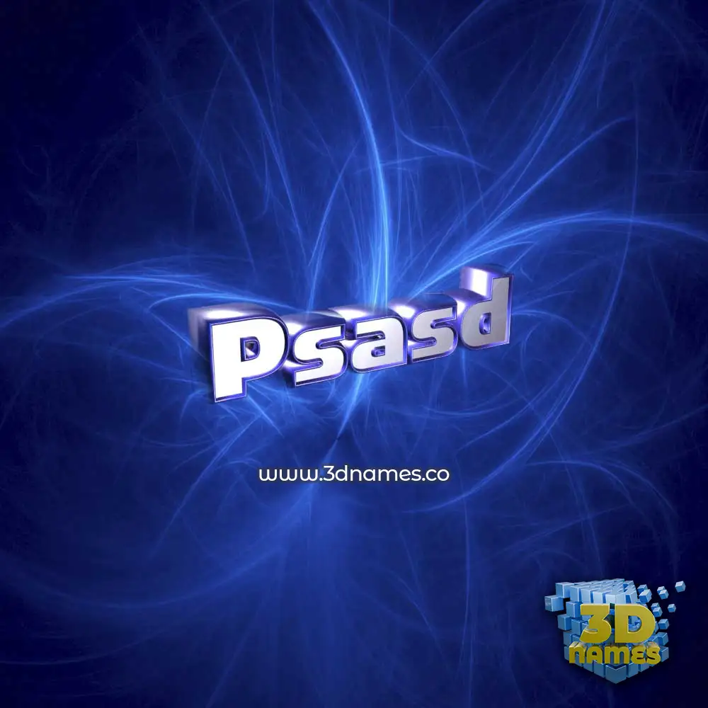 psasd in Plasma style - 3D name wallpaper