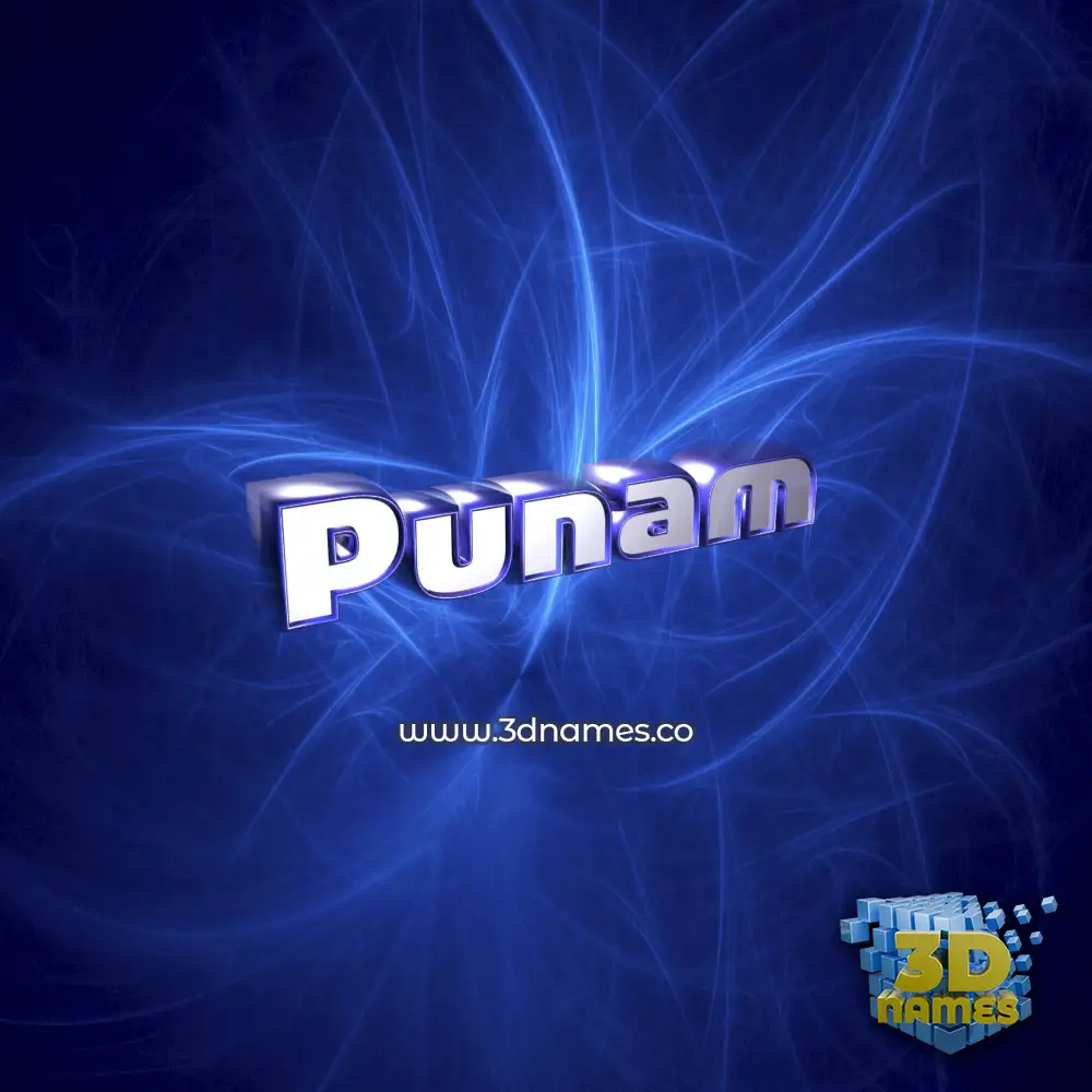 punam in Plasma style - 3D name wallpaper