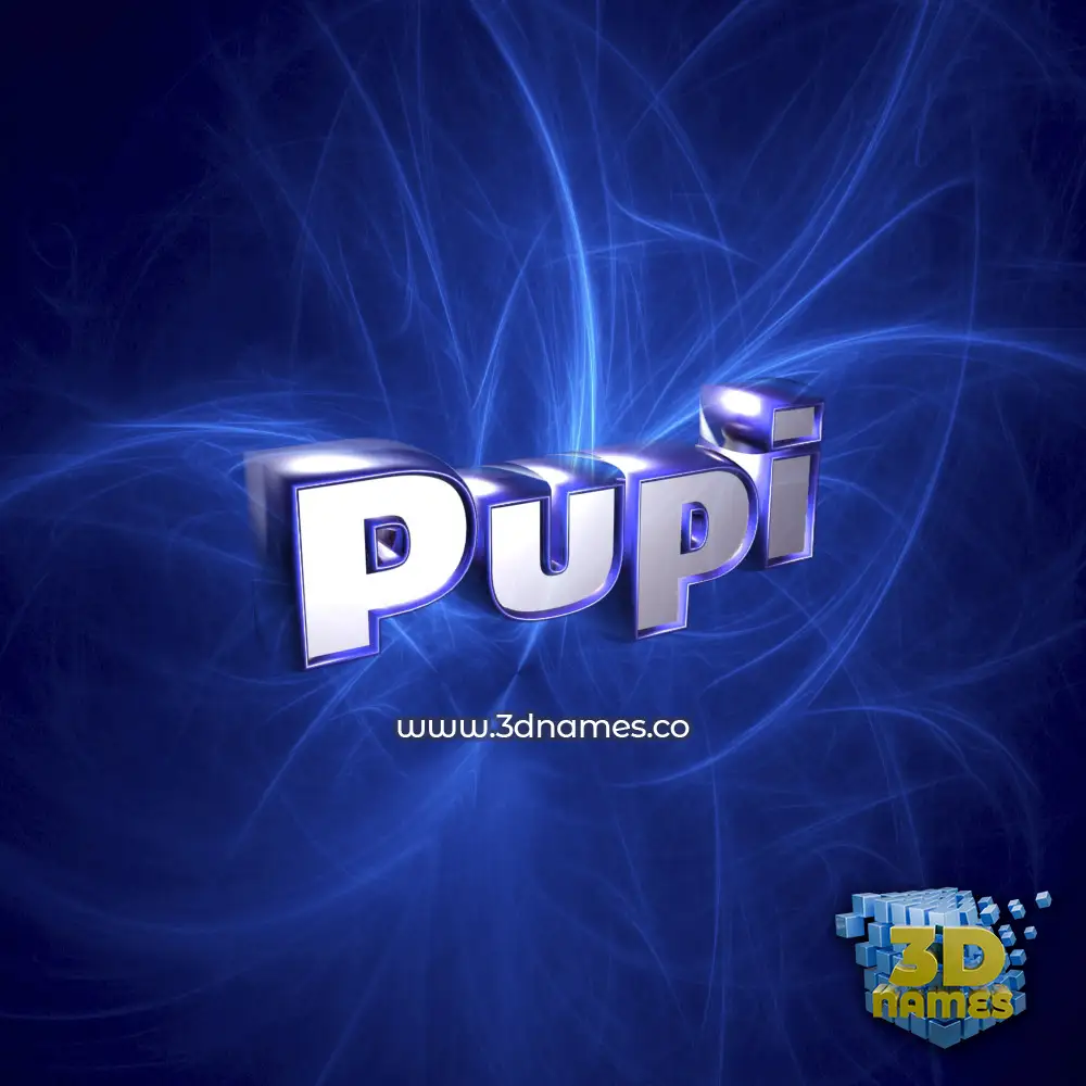 pupi in Plasma style - 3D name wallpaper