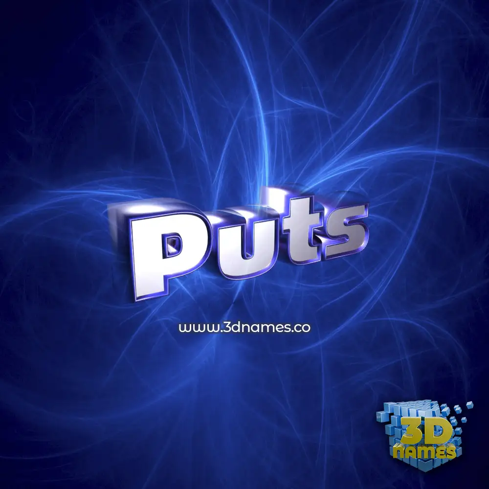 puts in Plasma style - 3D name wallpaper