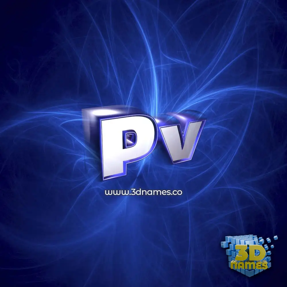 pv in Plasma style - 3D name wallpaper