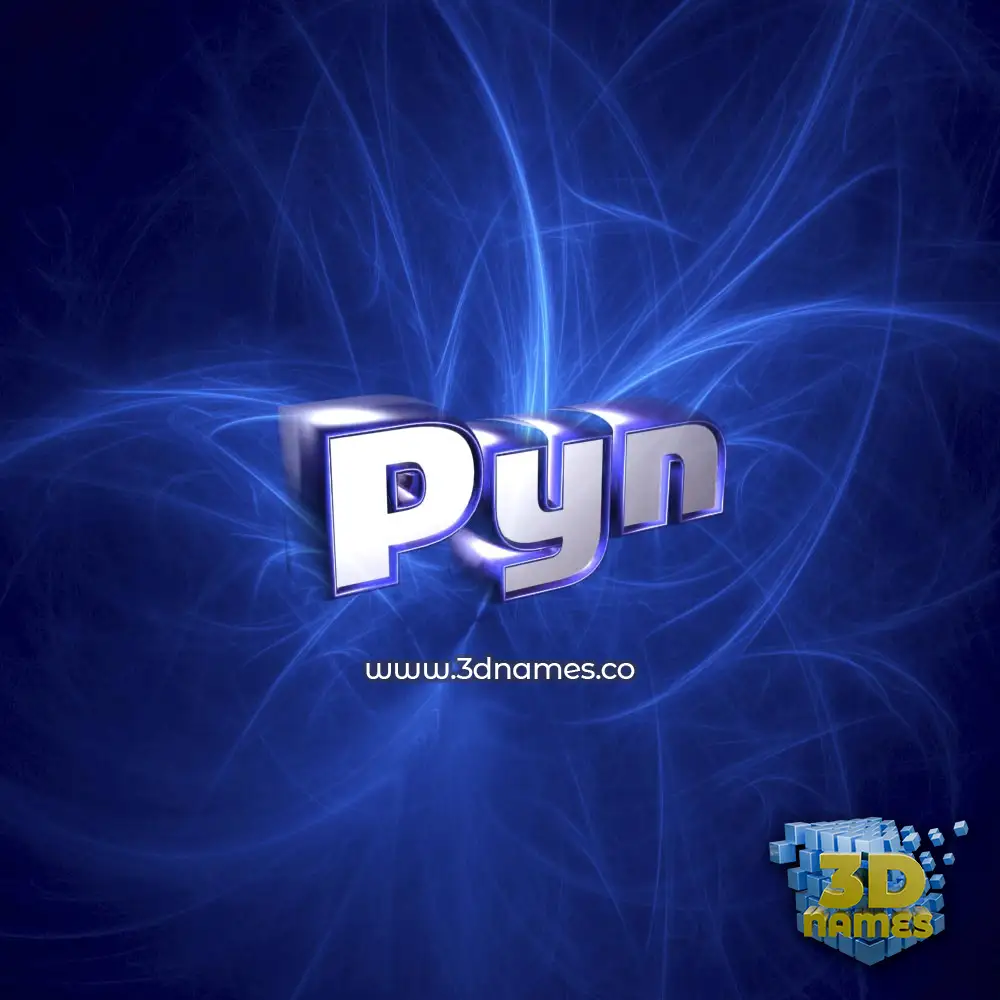 pyn in Plasma style - 3D name wallpaper