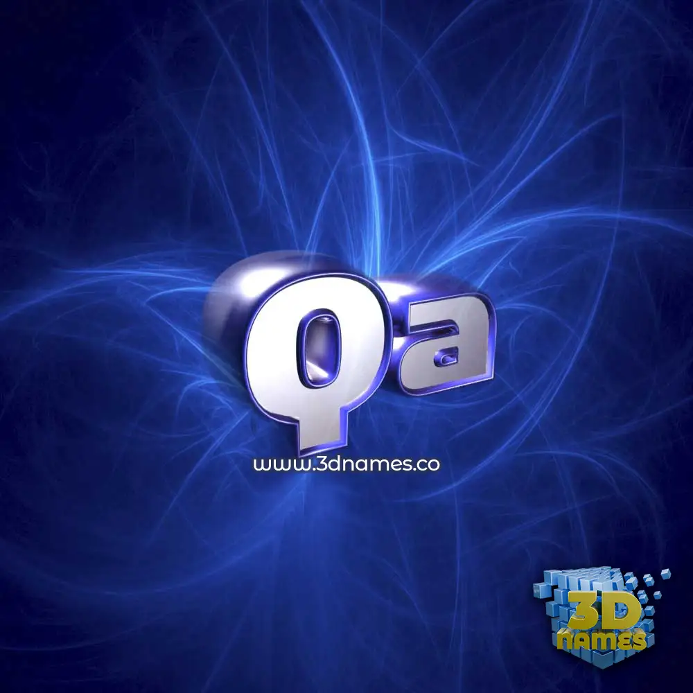 qa in Plasma style - 3D name wallpaper