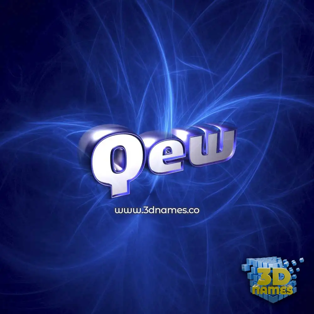 qew in Plasma style - 3D name wallpaper