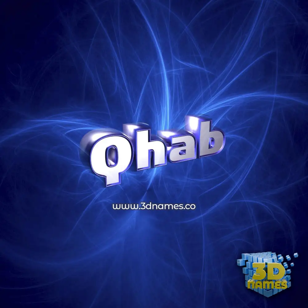 qhab in Plasma style - 3D name wallpaper