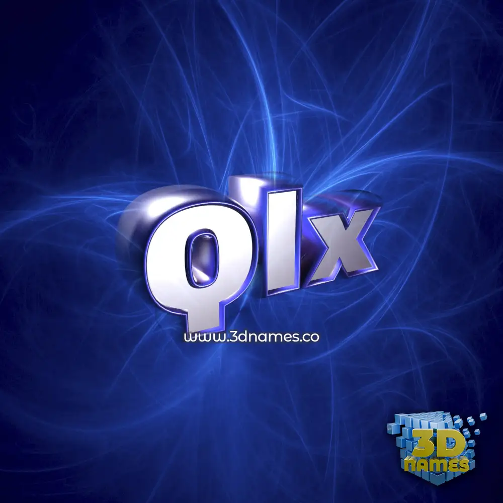 qlx in Plasma style - 3D name wallpaper