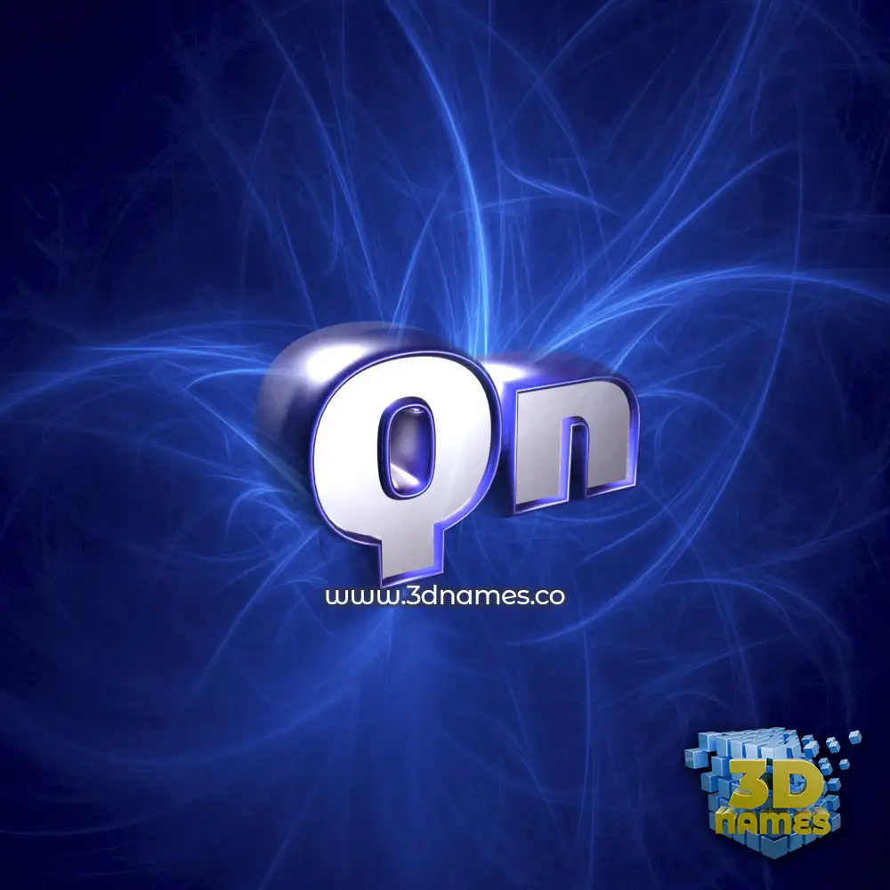 qn in Plasma style - 3D name wallpaper