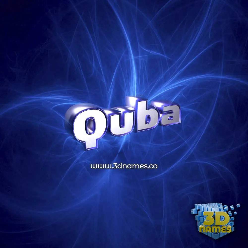 quba in Plasma style - 3D name wallpaper