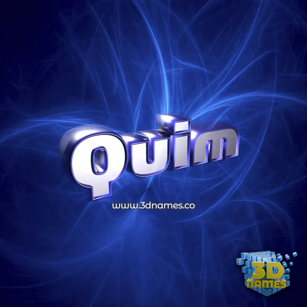 quim in Plasma style - 3D name wallpaper