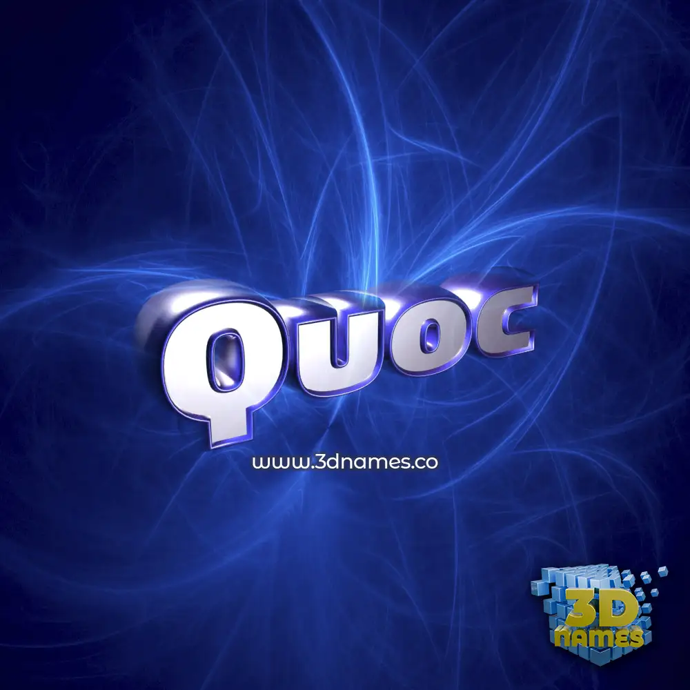 quoc in Plasma style - 3D name wallpaper