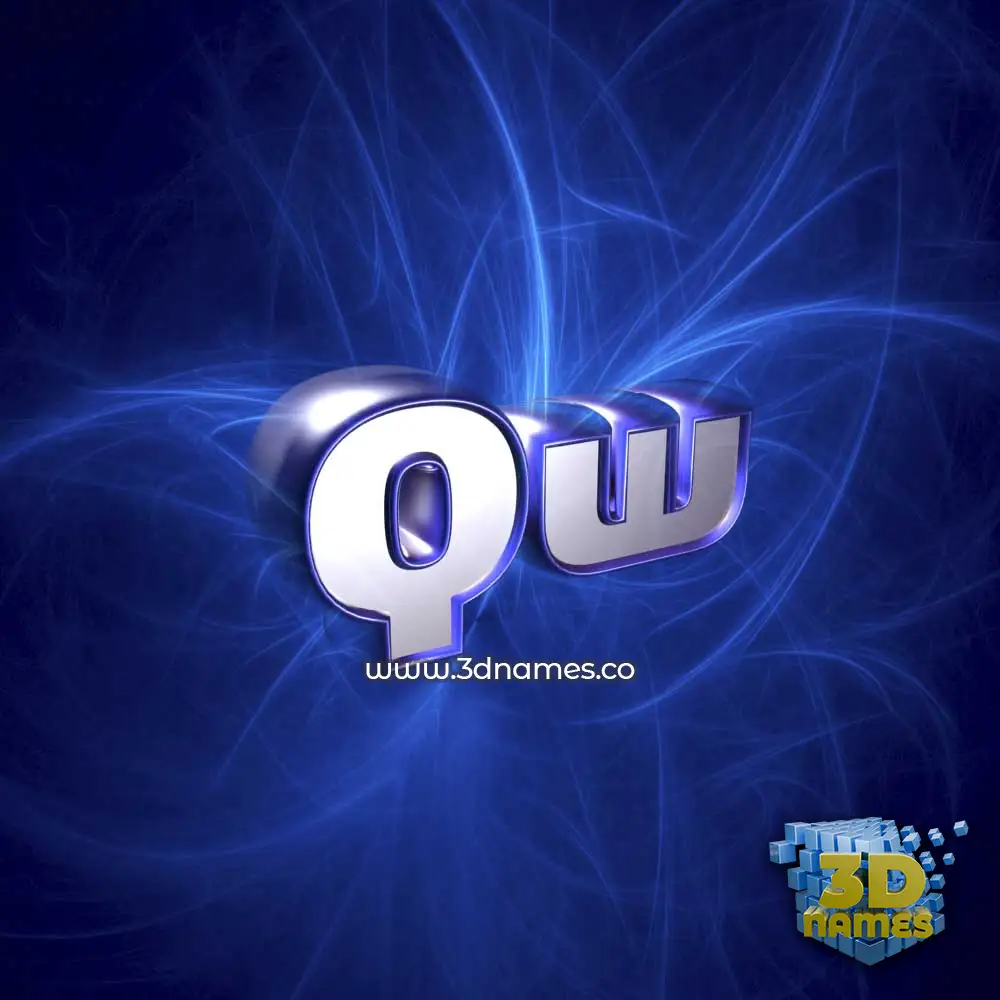qw in Plasma style - 3D name wallpaper